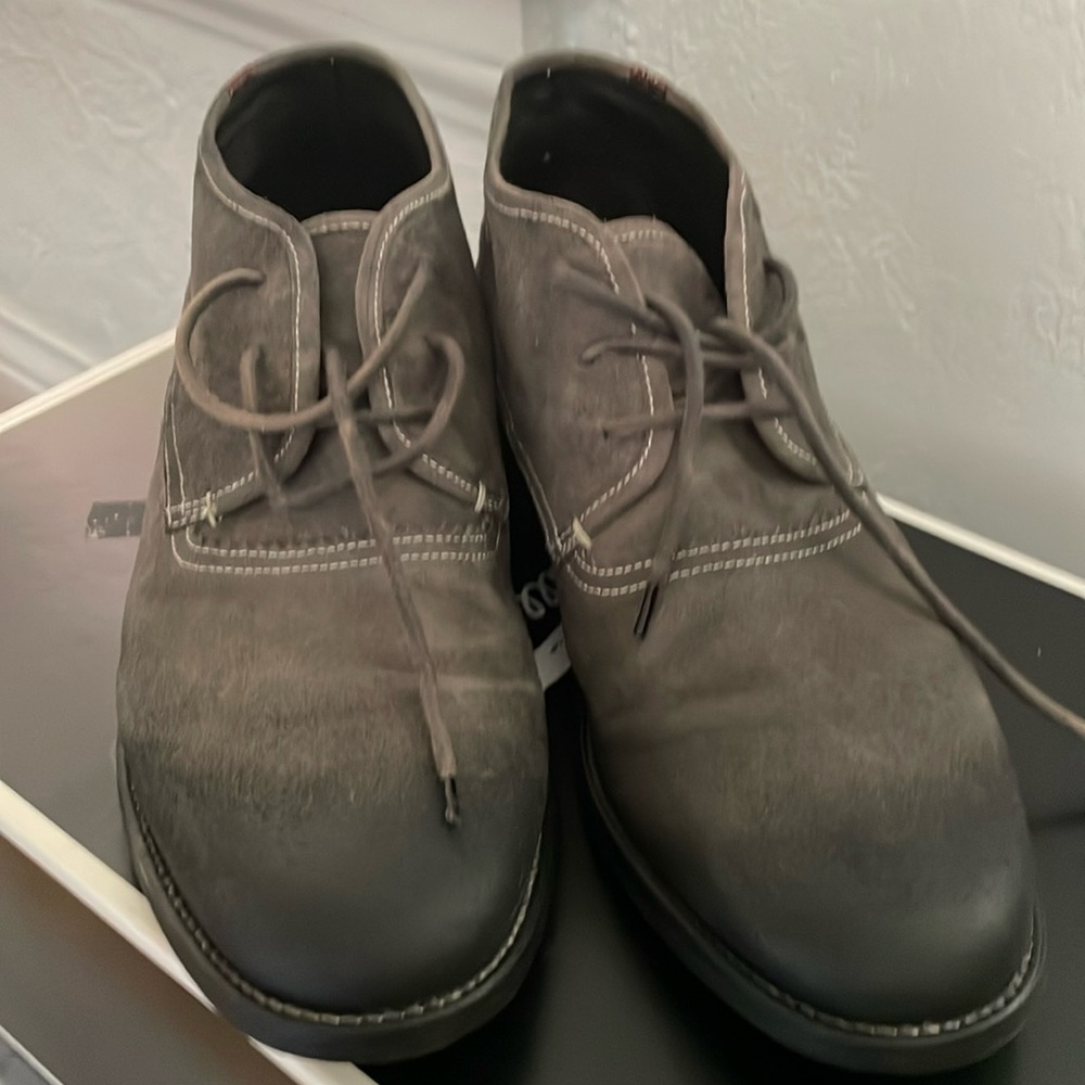 Men’s 7 For all Mankind grey suede Tanner boots.  Size US 10